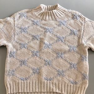 Hand knit cotton sweater